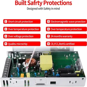 Fonte de alimentação, unidades 5v 12v 24v 36v 48v 15w 25w 35w 50w 100w 150w 200w 350w smps comutação da fonte de alimentação para tiras led