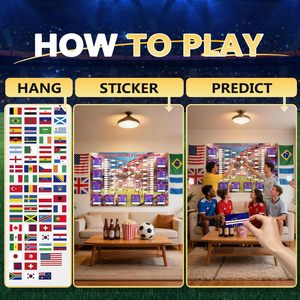 ป้ายพิมพ์ลายสำหรับ<span class=keywords><strong>ทำนาย</strong></span>ผลการแข่งขัน<span class=keywords><strong>ฟุตบอล</strong></span><span class=keywords><strong>โลก</strong></span> 2026 ขนาด 2x3 ฟุต ผลิตจากโพลีเอสเตอร์แบบกำหนดเอง ทนทานต่อการซีดจาง เหมาะสำหรับการ<span class=keywords><strong>ทำนาย</strong></span>ผลการแข่งขัน - Product Image 1