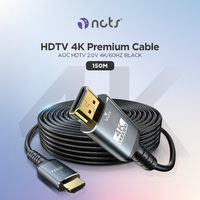Kabel HDTV Optik Aktif Premium 8K 60Hz 150M Anti-interferensi untuk Komputer, Layar Luar Ruangan, Teknik, Home Theater, Proyektor