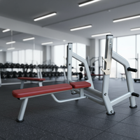 Banc de musculation commercial pour salle de sport, banc de musculation durable en métal plat pour exercices de développé couché