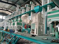 Ligne de décorticage de riz mini entièrement automatique de 50 TPD, haute précision, avec moteur de contrôle central intelligent PLC pour les entreprises agroalimentaires de Malaisie