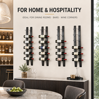 Porte-bouteilles mural en bois personnalisé, décoration murale rustique, solution de projet de cave à vin sur mesure OEM ODM