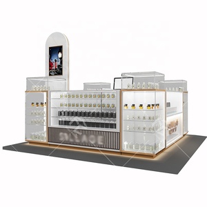 LOGO ile basit kozmetik Kiosk alışveriş merkezi parfümler çelik vitrin tasarım parfüm Kiosk Tester - Product Image 5