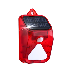 Alarme solaire Détecteur de mouvement 129dB Alarme stroboscopique 6 LEDs avec lumière <span class=keywords><strong>sonore</strong></span> pour la ferme - Product Image 1