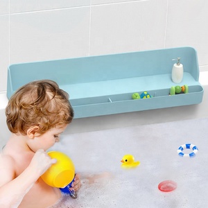Protector Antisalpicaduras de Silicona para Bañera con Ventosas, Bandeja de Juego Antideslizante, Organizador de Juguetes para Bebés y Niños Pequeños - Product Image 2