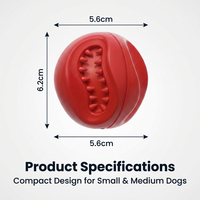 Balle distributrice de friandises interactive à texture ondulée personnalisée pour chiens, jouet d'entraînement et distributeur de nourriture lente pour chiens de petite et moyenne taille