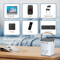 Nouveau mini projecteur intelligent H1 Android 9.0 avec WiFi 5G, écran LCD portable pour ordinateur portable, smartphone, projecteur pour la maison