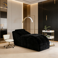 Lit de massage compressé moderne pour salon de beauté, matelas incurvé pour spa et soins du visage