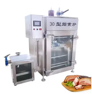 Ahumador de salchichas Electrostático 30 KG Salchicha de pescado Casa doméstica Horno de gas Procesamiento de carne Máquina seca de humo