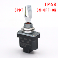 Interrupteur à bascule SPST DPST 15A 250VAC On-off/on-on/on-off-on 3 positions 6 broches, interrupteur momentané DPDT en bakélite, instruments IP68