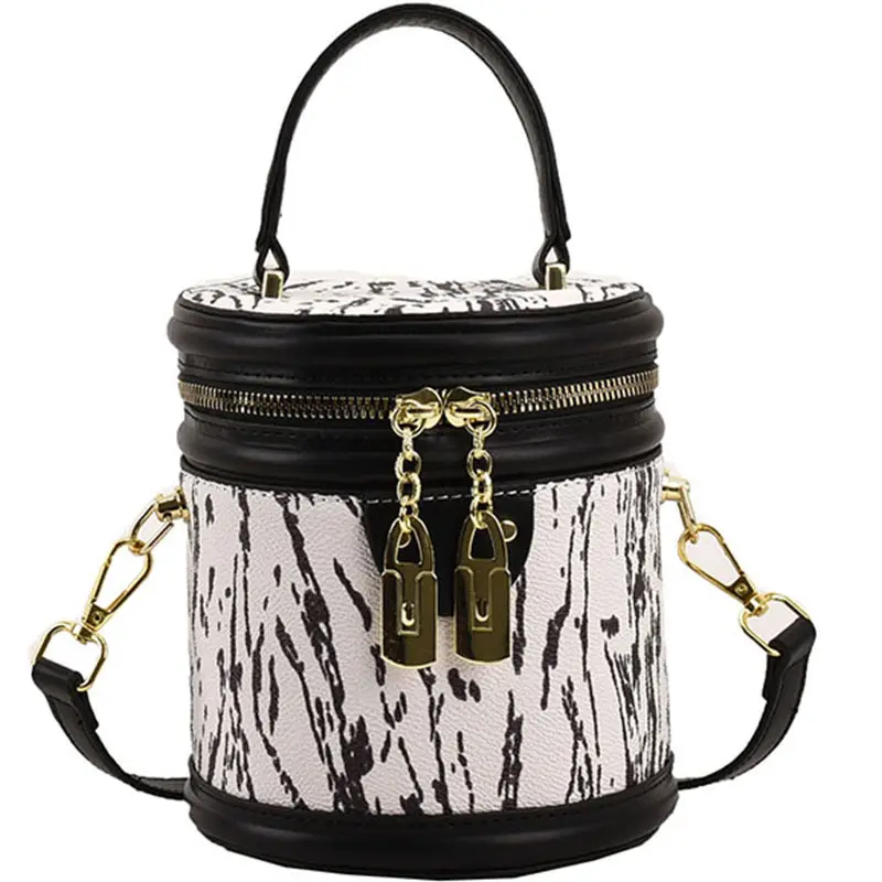 2024 New Design Versatile Crossbody Bag Portable Circular Women's Bucket Bag Water Proof PU Fashion
