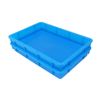 JOIN Grand plateau de rangement en plastique empilable robuste de 554 par 365 par 77mm pour l'entrepôt et l'usine
