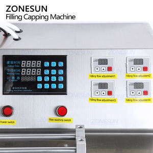 เครื่องบรรจุและปิดฝาแบบกึ่งอัตโนมัติ ZONESUN ZS-ASP4 สำหรับบรรจุของเหลวในซองแบบมีหัวจ่าย 4 หัว ใช้ปั๊มเกียร์ เหมาะสำหรับน้ำผลไม้ เซรั่มบำรุงผิว และเครื่องดื่ม - Product Image 3