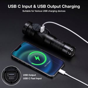 Portable COB <b>Work</b> <b>Light</b> Telescopic Zoom <b>LED</b> Flashlight USB <b>Rechargeable</b> Strong Magnetic Outdoor Fishing Hiking Camping Emergency - Product Image 5