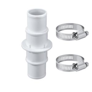 Acoplador de manguera con conector recto para piscina de 1-1/4 pulgadas y 1-1/2 pulgadas con abrazaderas de acero inoxidable para sistema de filtro de piscina - Product Image 3