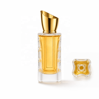 Botol Parfum Mewah Persegi Dinding Tebal 80ml Premium Grosir Kustom dengan Tutup OEM Logo Kustom Botol Kaca Semprot Wewangian
