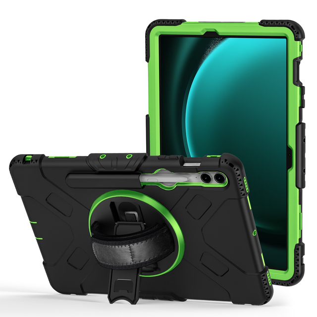 360 Rotatable Stand Pen Holder Camera Protective Universal Rugged Tablet Case for Samsung Tab S9 FE Plus 12.4 Inch Case SM-X616