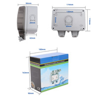 Prise murale extérieure industrielle IP66, boîte de prise étanche, double prise de type allemand, voyant lumineux, capacité 16A, 250V
