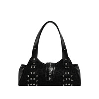 Sac fourre-tout rétro à rivets haut de gamme pour femme, nouvelle collection hiver 2025, style occidental, luxe léger et simplicité, sac à bandoulière exquis