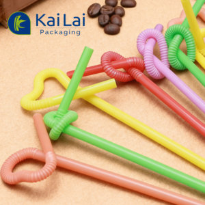 PLA biodegradabile eco-friendly compostabile monouso cannucce 100 pz pacchetto sfuso colori personalizzati stile moderno per il compleanno - Product Image 2