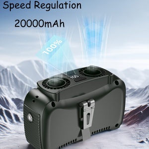 Nouveau ventilateur portable à clipser sur le cou 2025 avec lumière LED et batterie 20000 mAh, design boîte, idéal pour l'extérieur - Product Image 5