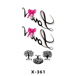 สติ๊กเกอร์รอยสักผีเสื้อ 60x105 มม. สติ๊กเกอร์รอยสักตัวอักษรภาษาอังกฤษการ์ตูนน่ารักสำหรับการสังสรรค์ในเทศกาล - Product Image 2