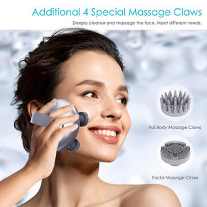 Silicone per la cura del cuoio capelluto spazzola per capelli impastare vibrante con la luce rossa di terapia testa massaggiatore per la crescita dei capelli - Product Image 2