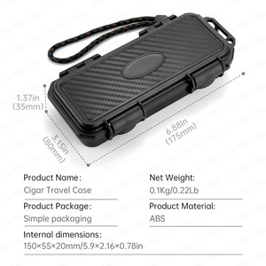 CIGARLOONG Humidor Impermeabile, Custodia da Viaggio per Sigari, Portasigari Portatile Umidificante per 2 Sigari, Logo Personalizzabile - Product Image 6