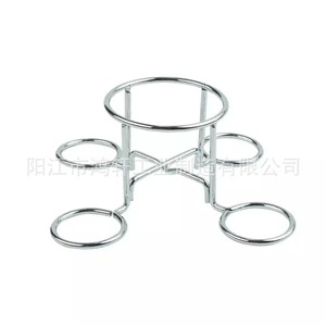 Grille de cuisson pour poulet en acier inoxydable 15x15x6,5 cm pour barbecue, cuisson, pâtisserie, utilisation en extérieur, forme ronde HX-A009 - Product Image 1