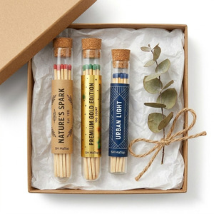 Ensemble de souvenirs de <span class=keywords><strong>mariage</strong></span> avec logo personnalisé, flacons en verre avec bouchon et boîte en papier décorative pour bonbons - Product Image 2
