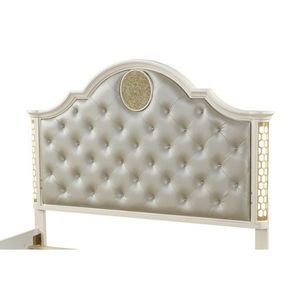 Ensemble de chambre à coucher Jasmine 4 pièces avec éclairage LED, design bois beige - Product Image 6