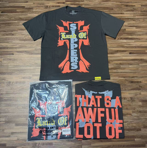เสื้อยืดคุณภาพสูงสำหรับผู้ชายรุ่นใหม่ล่าสุด ลายพิมพ์ "THAT'S A AWFUL LOT OF COUPH SYRUP" สไตล์ลำลองหลวมๆ พิมพ์ลายแบบสแกนได้ ไซส์ใหญ่ - Product Image 4