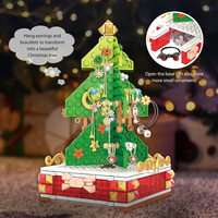 Jouet de construction de bonhomme de neige de Noël HW avec couronne et briques pour enfants - Jouet éducatif classique à faire soi-même