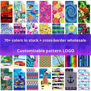 Toalla de playa impresa de microfibra 70*140 Colección en stock Absorbente personalizado para regalos de promoción de toallas de <span class=keywords><strong>Amazon</strong></span> - Product Image 2