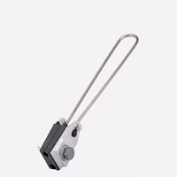 Collier de serrage double conducteur pour fibre optique, collier de serrage de tension en aluminium pour câble, collier d'ancrage de terminaison