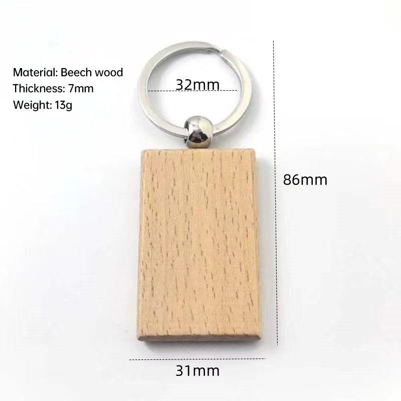 Wooden Keychain Blanks for Personalized DIY