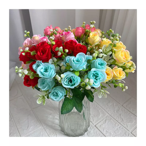 Vente <span class=keywords><strong>en</strong></span> gros de fleurs artificielles à <span class=keywords><strong>maçonnerie</strong></span> printanière à 5 griffes <span class=keywords><strong>Rose</strong></span> bon marché pour les occasions de Noël et de <span class=keywords><strong>la</strong></span> Saint-Valentin - Product Image 2