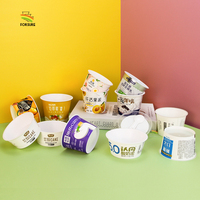 Récipient en plastique d'emballage alimentaire d'usine OEM boîte à biscuits IML empilable conteneur de gelato imprimé de tasse de yaourt en plastique PP personnalisé