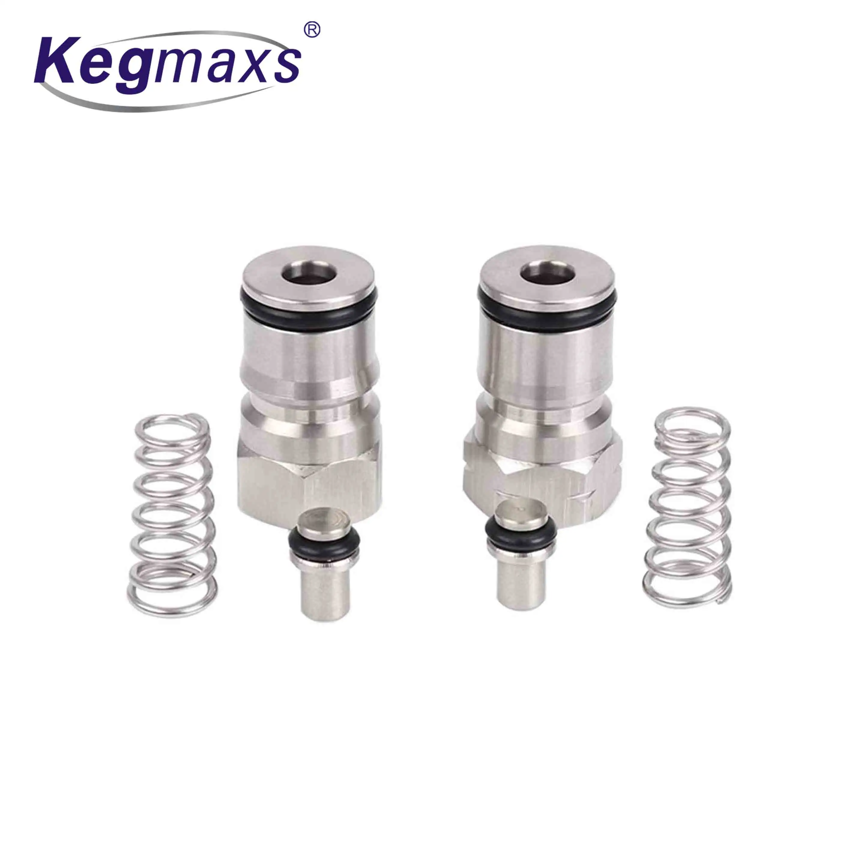 Kegmaxs Thùng Khóa Bóng Bằng Thép Không Gỉ 304 Trụ Gas Lỏng Cho Thùng Rượu Có Lò Xo Poppet Trên Bưu Điện 19/32-18