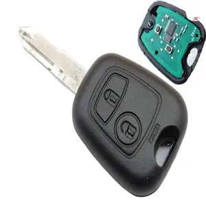 Controle remoto de chave ne73 para peugeot 206 433-mhz, 2 botões com chip de transponder pcf7961