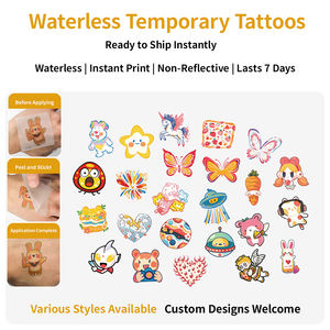 Peel and Stick <span class=keywords><strong>Tatouage</strong></span> temporaire sans eau Aucun transfert nécessaire Résistant à la transpiration Imperméable 3-7 jours <span class=keywords><strong>Faux</strong></span> <span class=keywords><strong>tatouage</strong></span> non toxique - Product Image 3