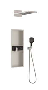 OKIE Nest - Juego de ducha con estante de almacenamiento y rociador multifuncional de agua fría y caliente para uso en baños de hotel - Product Image 4