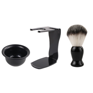 Pennello da <span class=keywords><strong>Barba</strong></span> CLOUD di Alta Qualità per Uomo, Setole Sintetiche Morbide, Strumento per Rasatura con Manico in Legno per Barbieri e Saloni - Product Image 2