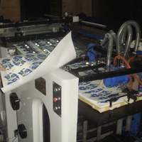 Mesin Cetak Sablon Otomatis PLC Bearing Keramik Kaca Gearbox Motor Engine Garansi 1 Tahun Wicket Dryer Pembuat Stiker