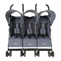Système de sécurité Pliant 3 Baby Triple Twin Baby Landau Poussette pour Triplets