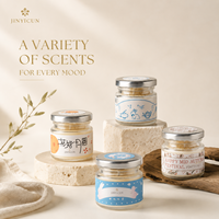 Bougie parfumée en cire de soja miniature personnalisée avec étiquette privée, 118 g, avec pot en verre et couvercle en métal, cadeau de Noël pour la décoration de la maison, vente au détail OEM ODM
