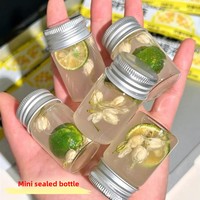 Botol Tabung Mini Kecil Diameter 30mm Logo Kustom 10ml 20ml 30ml Botol Kaca Vial Transparan Wadah Penyimpanan Dengan Tutup Aluminium Ulir