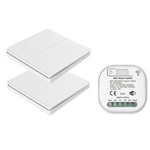 Interruptor Inalámbrico Inteligente Autoalimentado LEDEAST QX302 Tuya, 2 Canales, Resistente al Agua, WiFi y RF433, Sin Necesidad de Cableado - Product Image 5