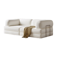 Canapé en velours lavable, pliable et multifonctionnel, personnalisable, en éponge compressée, pour salon