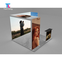 Support d'exposition modulaire portable en aluminium avec toile tendue SEG, affichage pop-up simple face de haute qualité